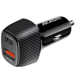 Chargeur publicitaire allume cigare turbo cac usb type-c 20w et usb-a qc3.0