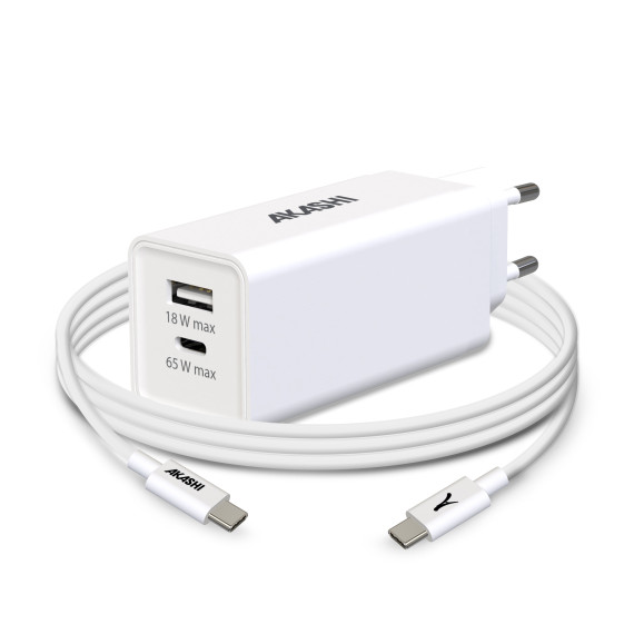 Pack publicitaire chargeur secteur eco 83w avec cable type-c 100w