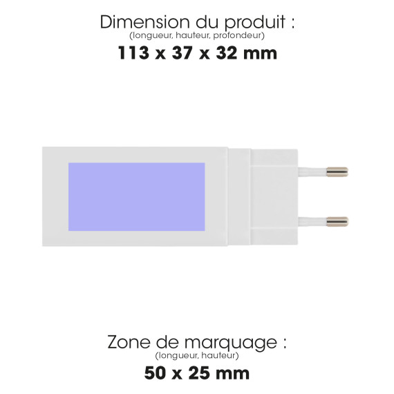 Pack publicitaire chargeur secteur eco 83w avec cable type-c 100w