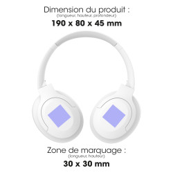 Casque publicitaire a reduction de bruit anc bluetooth sans fil