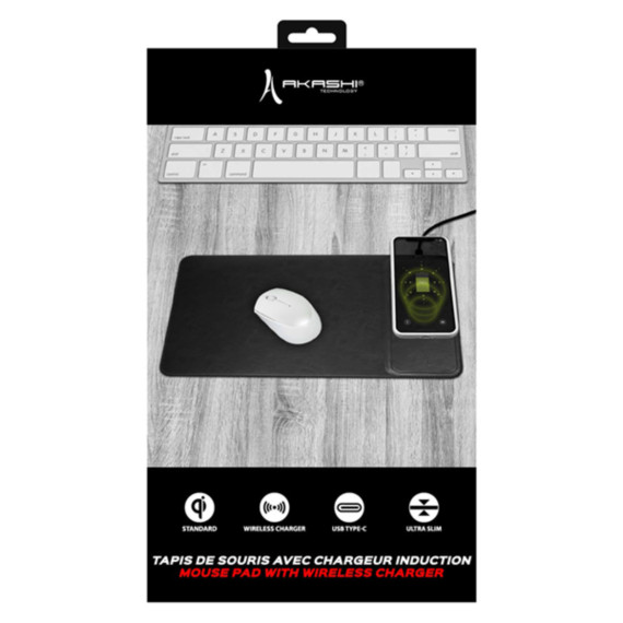 Tapis publicitaire de souris avec chargeur induction