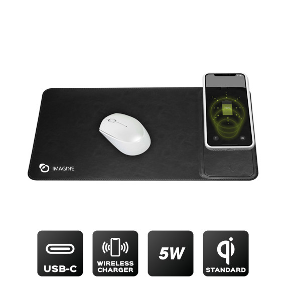 Tapis publicitaire de souris avec chargeur induction