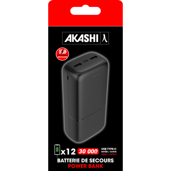 Batterie publicitaire de secours charge rapide 30 000 mah