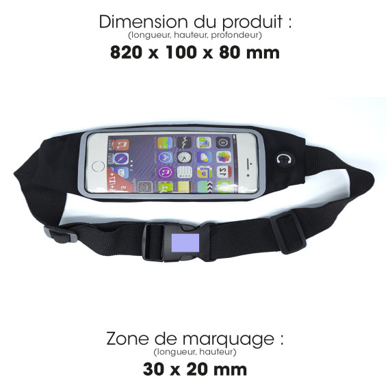 Ceinture publicitaire sport pour smartphone