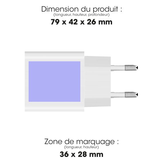 Chargeur publicitaire secteur usb type-c 15w + usb-a Akashi