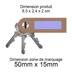 Porte-clé publicitaire vis liège fabriqué en Europe 8,5 x 2,4 x 2 cm Akashi