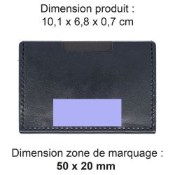 Porte carte publicitaire simple en cuir véritable fabriqué en Europe Akashi