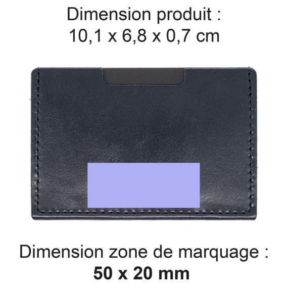 Porte carte publicitaire simple en cuir véritable fabriqué en Europe Akashi