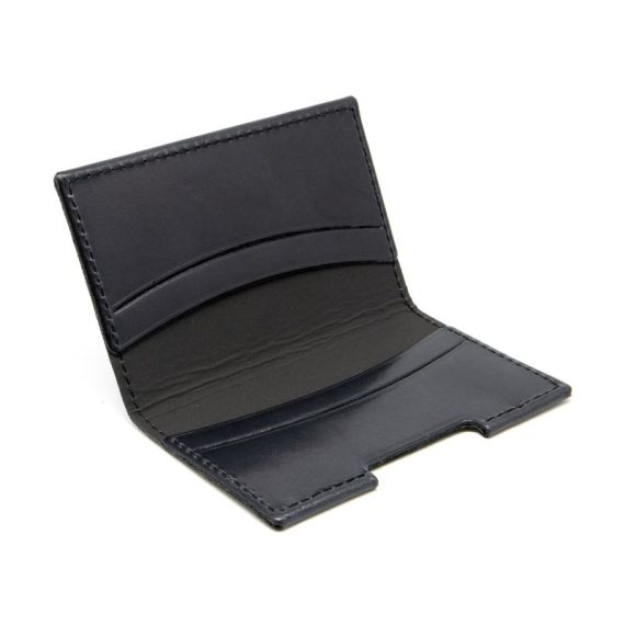 Porte-cartes folio publicitaire avec ou sans Anti-RFID en cuir véritable fabriqué en Europe 10 x 6,6 x 0,7 cm Akashi