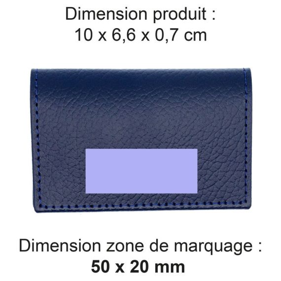 Porte-cartes folio publicitaire avec ou sans Anti-RFID cuir recyclé fabriqué en Europe 10 x 6,6 x 0,7 cm Akashi