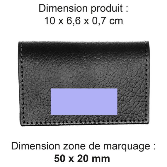 Porte-cartes folio publicitaire avec ou sans Anti-RFID cuir recyclé fabriqué en Europe 10 x 6,6 x 0,7 cm Akashi