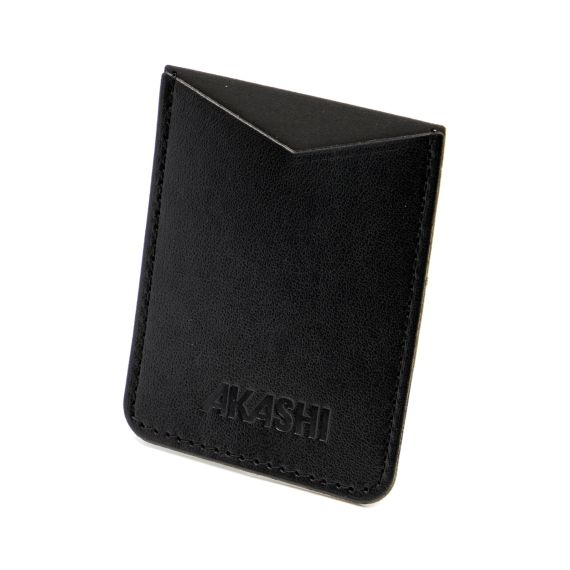 Porte-carte publicitaire pour Smartphone avec adhésif 3M en simili-cuir lisse fabriqué en Europe 8 x 6,5 x 0,4 cm Akashi