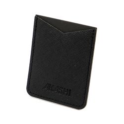 Porte-carte publicitaire pour Smartphone avec adhésif 3M en simili-cuir grainé fabriqué en Europe 8 x 6,5 x 0,4 cm Akashi