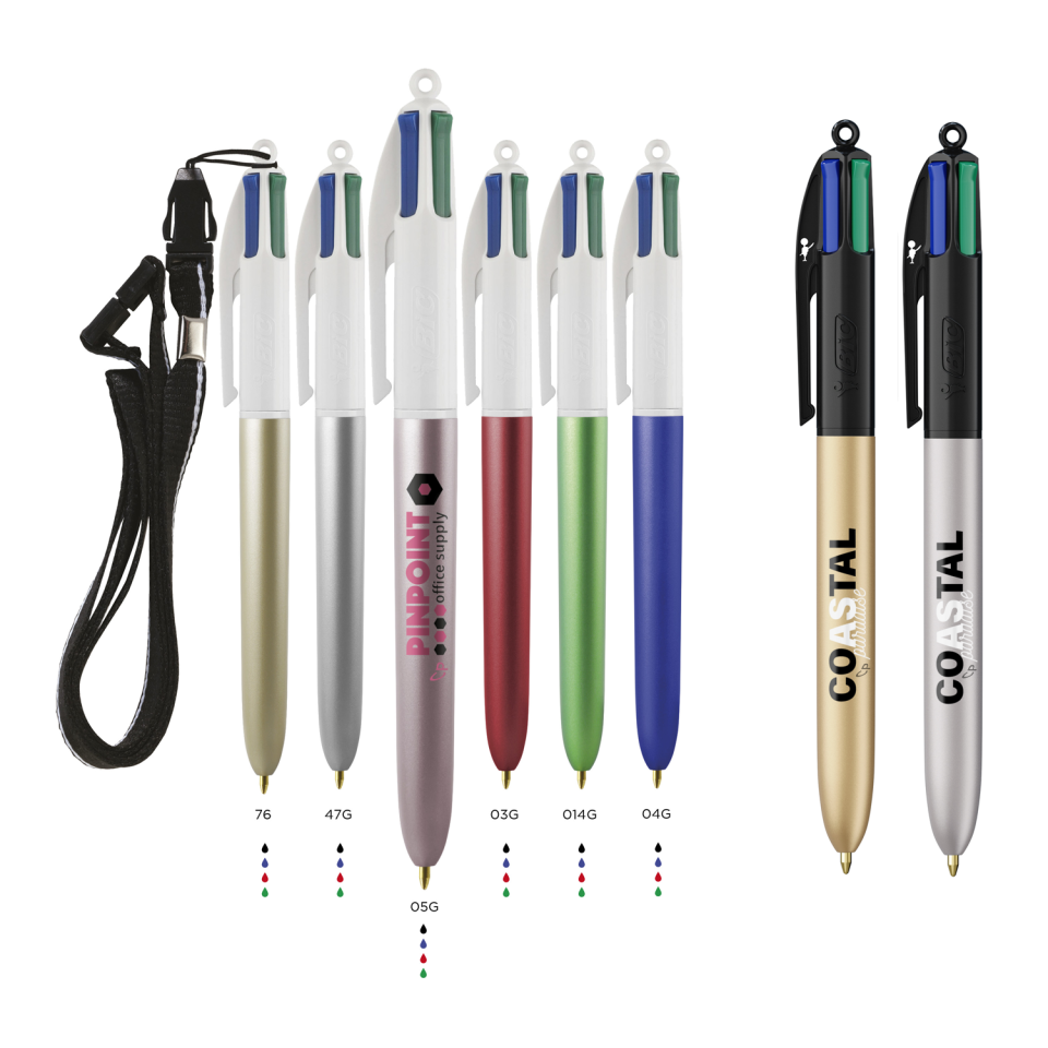 Stylo 4 couleurs publicitaire fabriqué en France BIC® Glacé