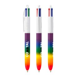 Stylo BIC 4 couleurs personnalisé arc en ciel Rainbow fabriqué en France