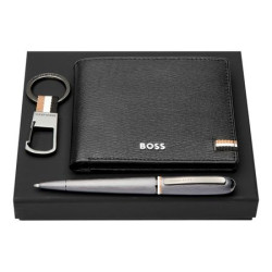 Parure publicitaire HUGO BOSS (stylo bille, porte-clefs & portefeuille) 1