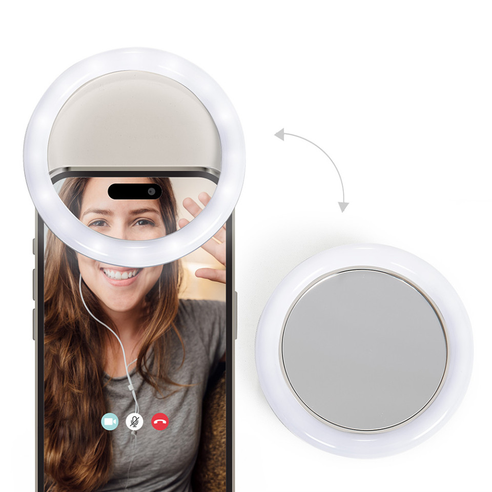 Ring publicitaire light pour téléphone avec miroir