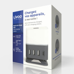 Station publicitaire de charge USB