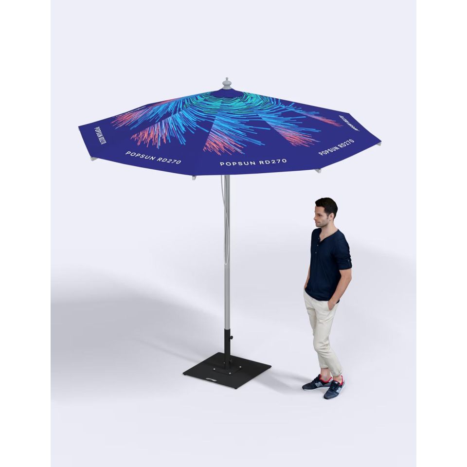 Parasol publicitaire personnalisé rond 2.7 m