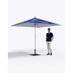 Parasol personnalisé aluminium Carré 3x3 m