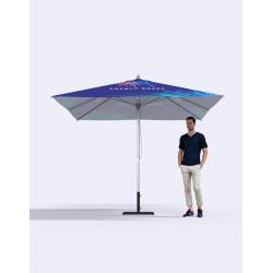 Parasol personnalisé aluminium Carré 3x3 m