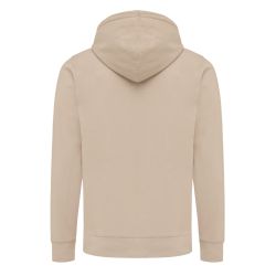 Sweat publicitaire à capuche avec zip en coton recyclé Iqoniq Abisko 340 g/m²