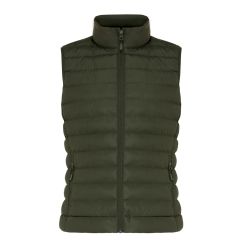 Bodywarmer publicitaire femme en polyester recyclé Iqoniq Meru 70 g/m2