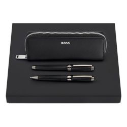 Parure publicitaire HUGO BOSS stylo bille, stylo plume & trousse