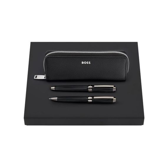 Parure publicitaire HUGO BOSS stylo bille, stylo plume & trousse