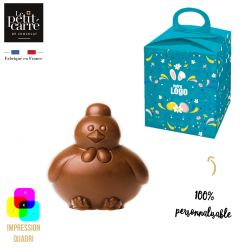 Poule en chocolat de Pâques publicitaire fabriqué en France 30g