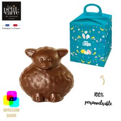 Mouton en chocolat de Pâques publicitaire fabriqué en France 30g