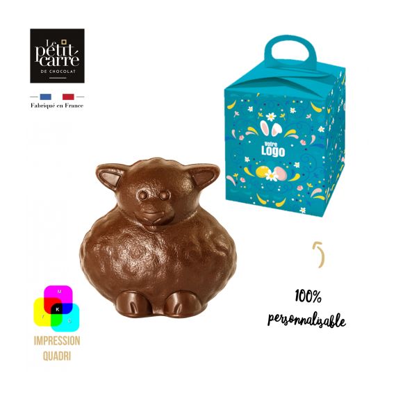 Mouton en chocolat de Pâques publicitaire fabriqué en France 30g