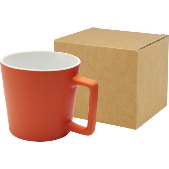 Tasse publicitaire Cali de 370 ml en céramique avec finition mate