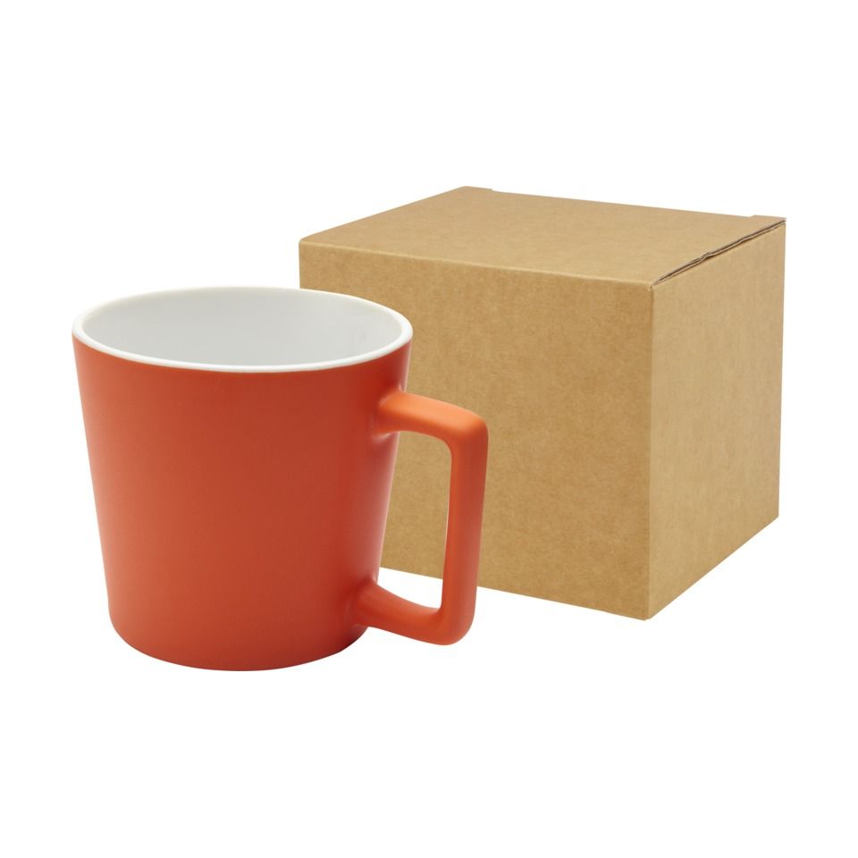 Tasse publicitaire Cali de 370 ml en céramique avec finition mate