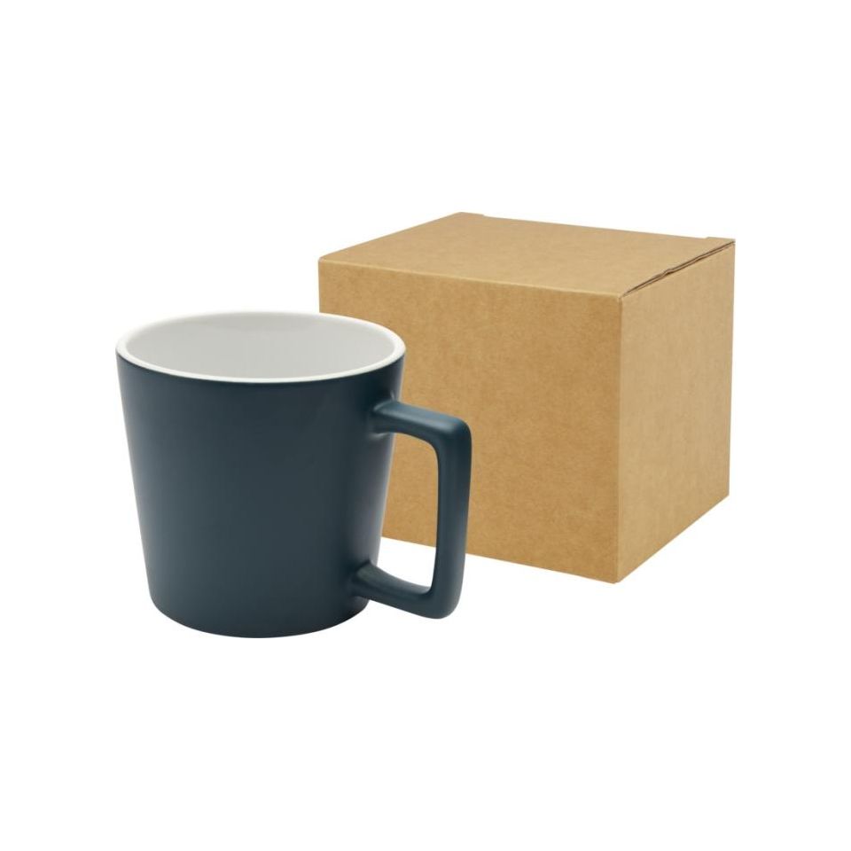 Tasse publicitaire Cali de 370 ml en céramique avec finition mate