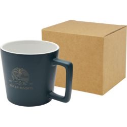 Tasse publicitaire Cali de 370 ml en céramique avec finition mate