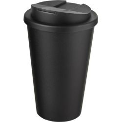 Gobelet Americano® Eco recyclé publicitaire fabriqué en Europe de 350 ml avec couvercle anti-déversement