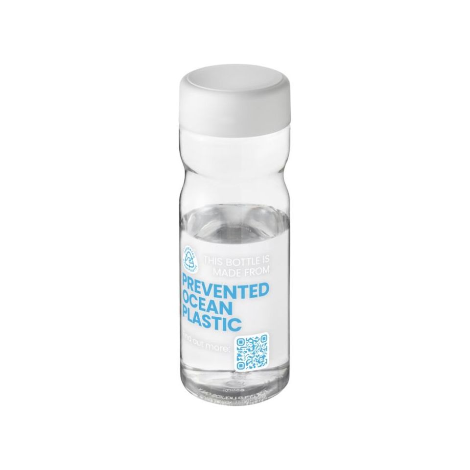 Bouteille H2O Eco Base 650 ml avec couvercle vissé publicitaire fabriquée en Europe