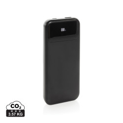 Powerbank publicitaire 10.000mAh en plastique RCS avec câbles Turbopack