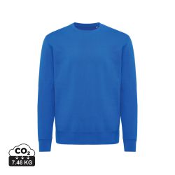 Sweater publicitaire à col rond léger en coton recyclé Iqoniq Etosha 280 g/m²