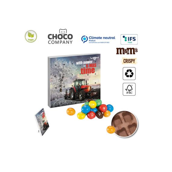 Mini calendrier de l’aventécologique personnalisable 139x125x17 mm M&M’S crispy 100 % recyclable Europe