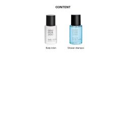 Gel douche et lotion pour le corps en flacon 20 ml personnalisé fabriqué en Europe