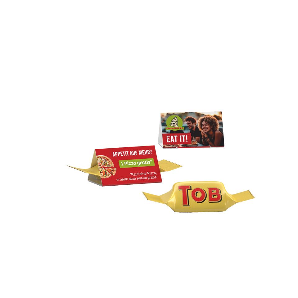 Toblerone mini sachet personnalisable quadrichromie