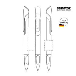 Stylo Senator personnalisé fabriqué en Europe Evoxx Polished Recycled matériaux recyclés LC