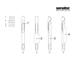 Stylo Senator personnalisé fabriqué en Europe Evoxx Polished Recycled matériaux recyclés LC