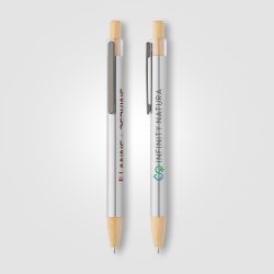 Stylo personnalisé Nova en acier inoxydable recyclé