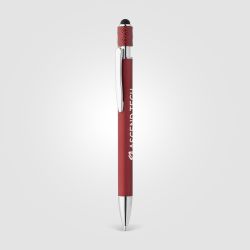 Stylo publicitaire à bille avec fonction stylet Wave Spinner Stylus aluminiumexpress