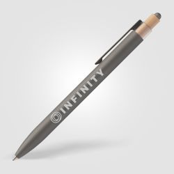 Stylo publicitaire à bille avec stylet Reborn Stylus aluminium recyclé express