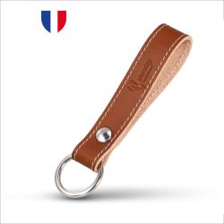 Porte-clés en cuir personnalisé fabriqué en France