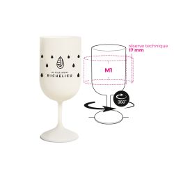 Verre à vin réutilisable enbiocomposite personnalisé fabriqué en France 120 ml